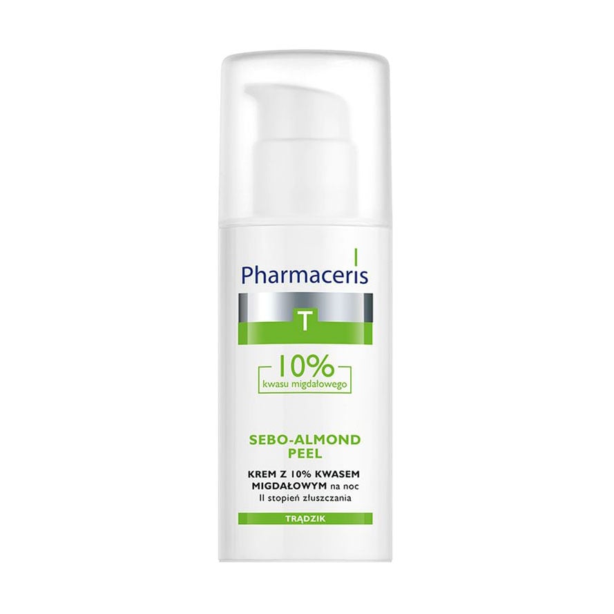 Нічний крем-пілінг для обличчя Pharmaceris T Sebo-Almond-Peel Exfoliting Night Cream з 10% мигдальною кислотою, 50 мл