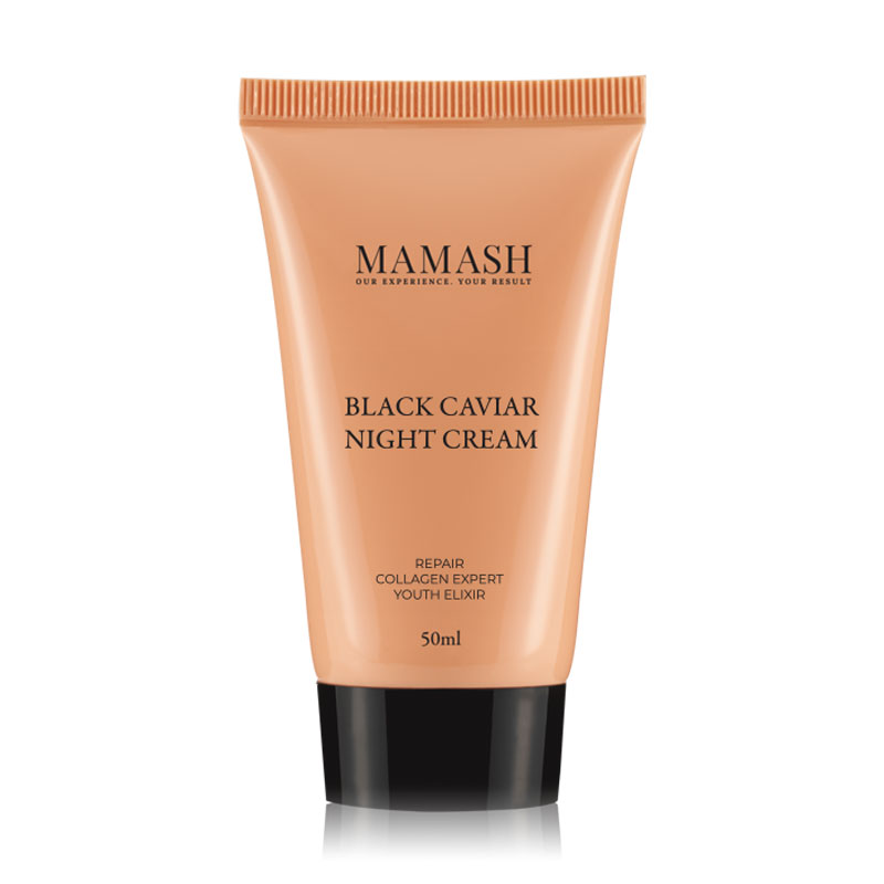 Живильний нічний крем-бальзам для обличчя Mamash Black Caviar Night Cream з цінним екстрактом чорної ікри, 50 мл